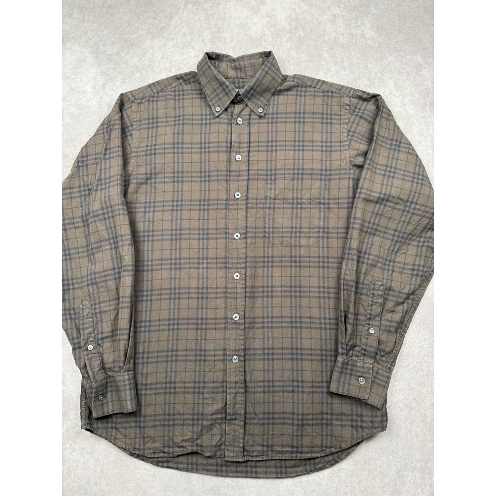 Burberry London Mens M Brown Nova Check Button Shirt Long Sleeve UK Classic Prep